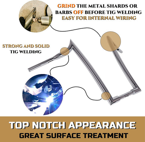 THROTHUNDER 1-1/2" Chrome 16" Ape Hanger Handlebar for Harley Touring Softail Dyna Sportste THROTHUNDER 1-1/2" Chrome 16" Ape Hanger Handlebar for Harley Touring Softail Dyna Sportste