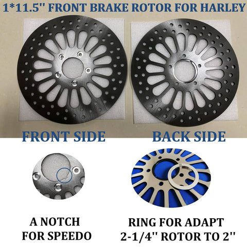 TIMELESS SPOKE 1 Piece 11.5'' Front Rotor for Harley Davidson, Gray Satin-Not Polished TIMELESS SPOKE 1 Piece 11.5'' Front Rotor for Harley Davidson, Gray Satin-Not Polished