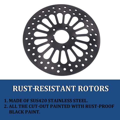 TIMELESS SPOKE 1 Piece 11.5'' Front Rotor for Harley Davidson, Gray Satin-Not Polished TIMELESS SPOKE 1 Piece 11.5'' Front Rotor for Harley Davidson, Gray Satin-Not Polished