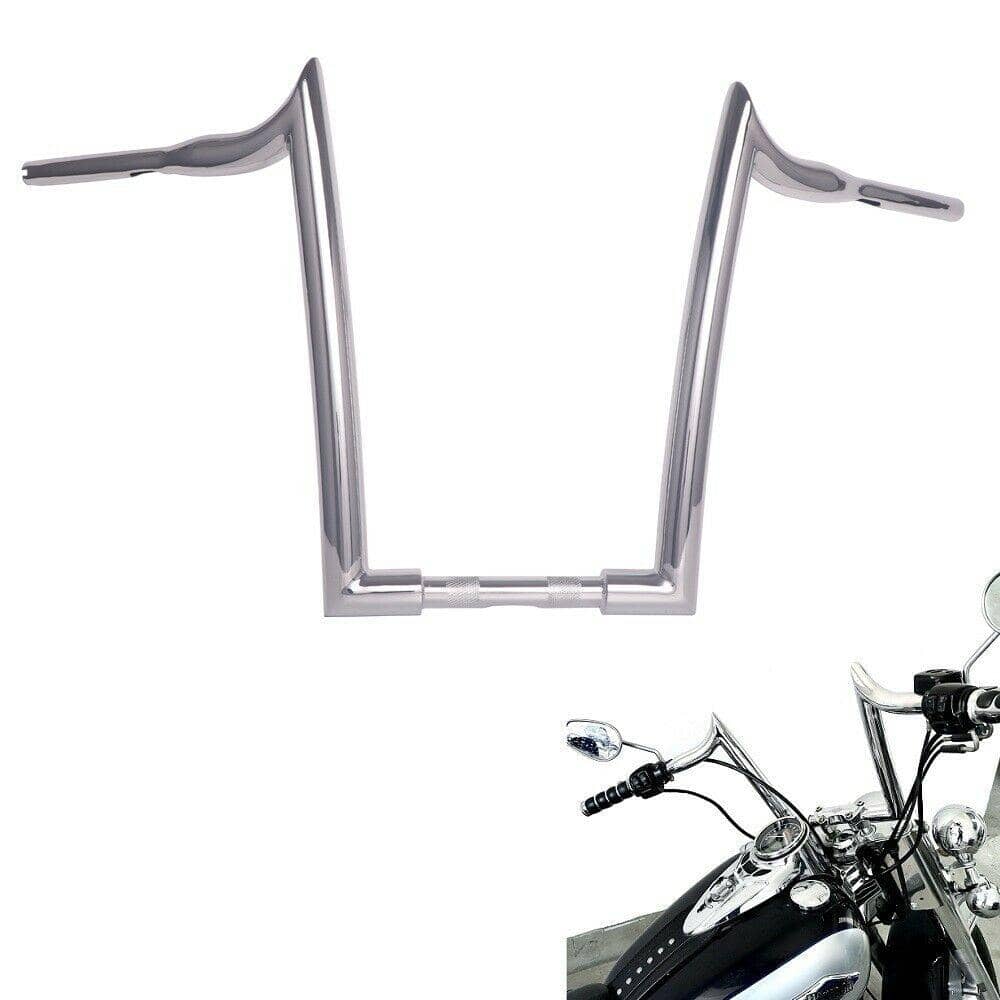 1-1/2" Chrome 16" Ape Hanger Handlebar for Harley Touring Softail Dyna Sportster - SHARKROAD 1-1/2" Chrome 16" Ape Hanger Handlebar for Harley Touring Softail Dyna Sportster - SHARKROAD