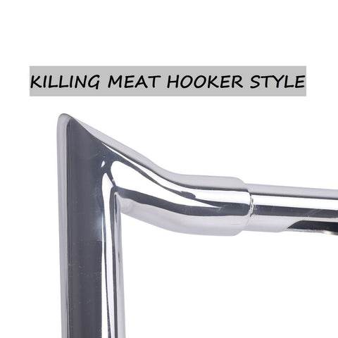 FATFLEX 1-1/4" Chrome 10" Bagger Handlebars For Harley Touring and Bagger 1996-UP FATFLEX 1-1/4" Chrome 10" Bagger Handlebars For Harley Touring and Bagger 1996-UP