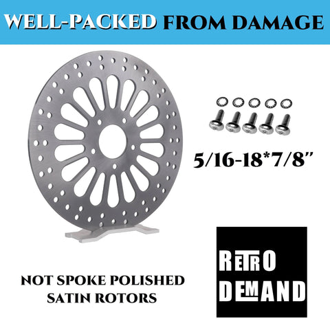 RETRO DEMAND 11.8 Front Rotor for Harley Dyna Rotor, Softail Rotor, Sportster Rotor Upgrade RETRO DEMAND 11.8 Front Rotor for Harley Dyna Rotor, Softail Rotor, Sportster Rotor Upgrade