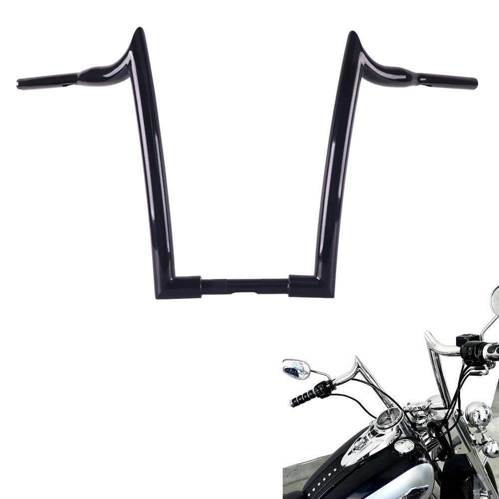 Massive 1 1/2 Inch Ape Hangers Handlebars, 16 Inch Black Handlebars for Harley Davidson Touring, Softail, Dyna, Sportster, Baggers, Dressers, EZ Mounting Wiring. - SHARKROAD Massive 1 1/2 Inch Ape Hangers Handlebars, 16 Inch Black Handlebars for Harley Davidson Touring, Softail, Dyna, Sportster, Baggers, Dressers, EZ Mounting Wiring. - SHARKROAD