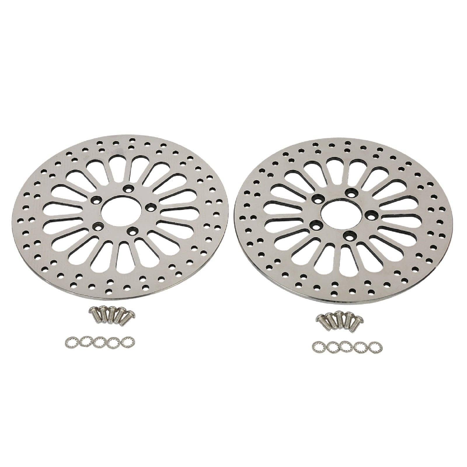 11.8'' 1 Piece Front and 1 Piece Rear Brake Rotors for Harley Davidson 2008-2013 Touring Models, Road King, Street Glide, Road Glide, Ultra Limitid Brake Rotor Upgrade, No-rust High Polished HDRT-1104 - SHARKROAD 11.8'' 1 Piece Front and 1 Piece Rear Brake Rotors for Harley Davidson 2008-2013 Touring Models, Road King, Street Glide, Road Glide, Ultra Limitid Brake Rotor Upgrade, No-rust High Polished HDRT-1104 - SHARKROAD