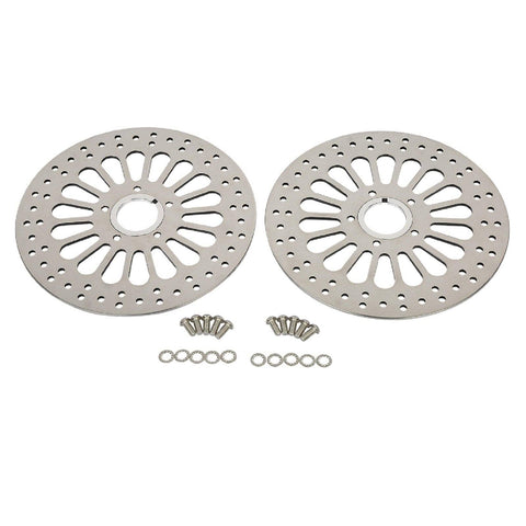 2 Pieces Front Rotors for Harley Davidson Brake System, Two-11.5'' Front Rotor for Harley Touring Sportster Softail Dyna Front Wheel, Vibration Proof Hardened Stainless Steel Brake Rotors HDRT-1003 - SHARKROAD 2 Pieces Front Rotors for Harley Davidson Brake System, Two-11.5'' Front Rotor for Harley Touring Sportster Softail Dyna Front Wheel, Vibration Proof Hardened Stainless Steel Brake Rotors HDRT-1003 - SHARKROAD