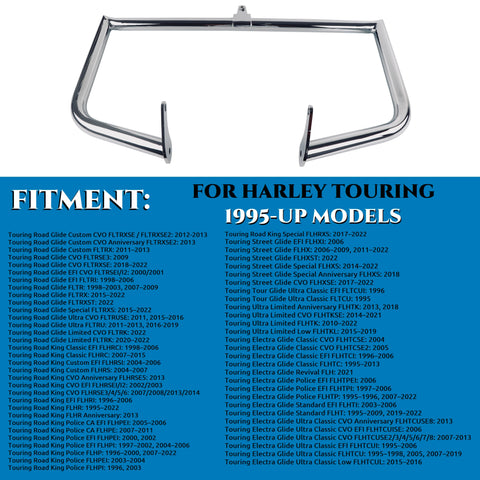 RETRO DEMAND 1.5-INCH Solid Crash Bars for Harley Davidson 1995-up Touring Crash Bar Update RETRO DEMAND 1.5-INCH Solid Crash Bars for Harley Davidson 1995-up Touring Crash Bar Update