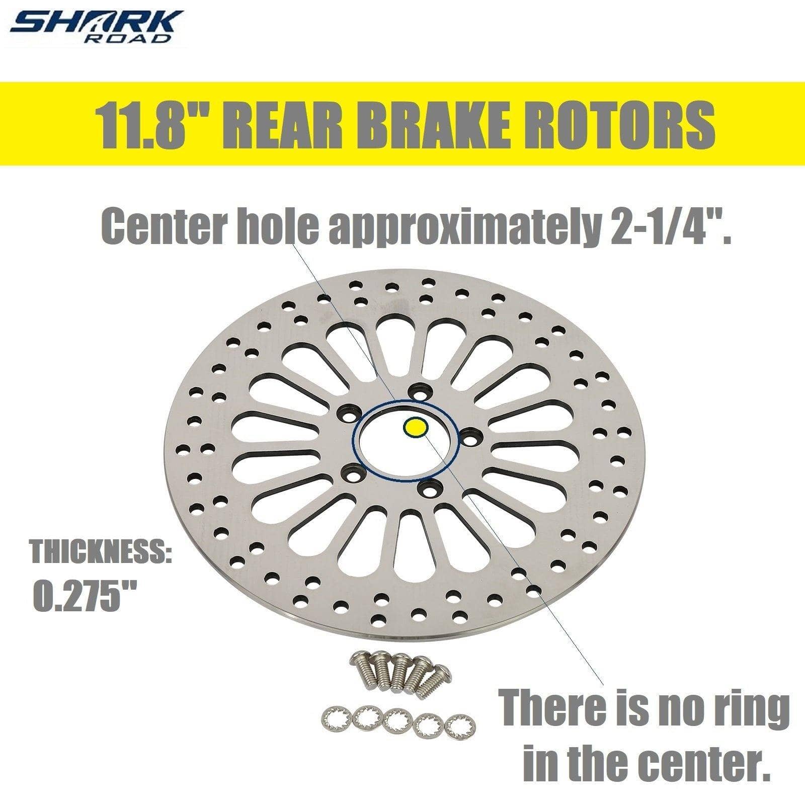 11.8'' Brake Rotor, 1 Piece Rear Rotor for Harley Davidson Touring 2008-2013 Models, No Rust No Vibration Awesome Performance 11.8'' Rear Brake Rotor for Harley HDRT-1102 - SHARKROAD 11.8'' Brake Rotor, 1 Piece Rear Rotor for Harley Davidson Touring 2008-2013 Models, No Rust No Vibration Awesome Performance 11.8'' Rear Brake Rotor for Harley HDRT-1102 - SHARKROAD