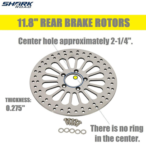 11.8'' Brake Rotor, 1 Piece Rear Rotor for Harley Davidson Touring 2008-2013 Models, No Rust No Vibration Awesome Performance 11.8'' Rear Brake Rotor for Harley HDRT-1102 - SHARKROAD 11.8'' Brake Rotor, 1 Piece Rear Rotor for Harley Davidson Touring 2008-2013 Models, No Rust No Vibration Awesome Performance 11.8'' Rear Brake Rotor for Harley HDRT-1102 - SHARKROAD