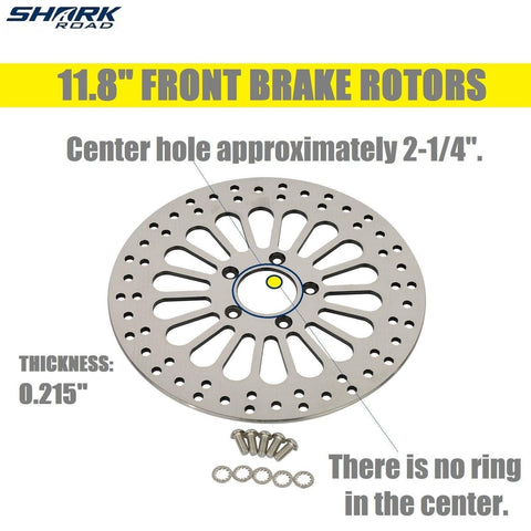 11.8'' Front Brake rotors 1 Piece For Harley Touring Rotor Updating, Looks Great Performance Awesome 11.8'' Rotors for Harley Davidson 2008-2013 Touring Front Wheel, Nicer Than Stock HDRT-1101 - SHARKROAD 11.8'' Front Brake rotors 1 Piece For Harley Touring Rotor Updating, Looks Great Performance Awesome 11.8'' Rotors for Harley Davidson 2008-2013 Touring Front Wheel, Nicer Than Stock HDRT-1101 - SHARKROAD