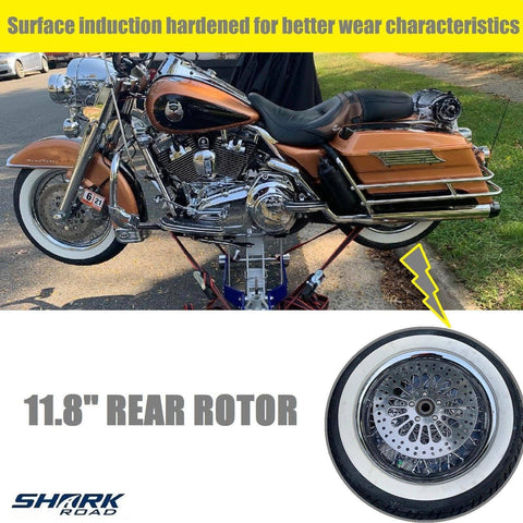 11.8'' Brake Rotor, 1 Piece Rear Rotor for Harley Davidson Touring 2008-2013 Models, No Rust No Vibration Awesome Performance 11.8'' Rear Brake Rotor for Harley HDRT-1102 - SHARKROAD 11.8'' Brake Rotor, 1 Piece Rear Rotor for Harley Davidson Touring 2008-2013 Models, No Rust No Vibration Awesome Performance 11.8'' Rear Brake Rotor for Harley HDRT-1102 - SHARKROAD