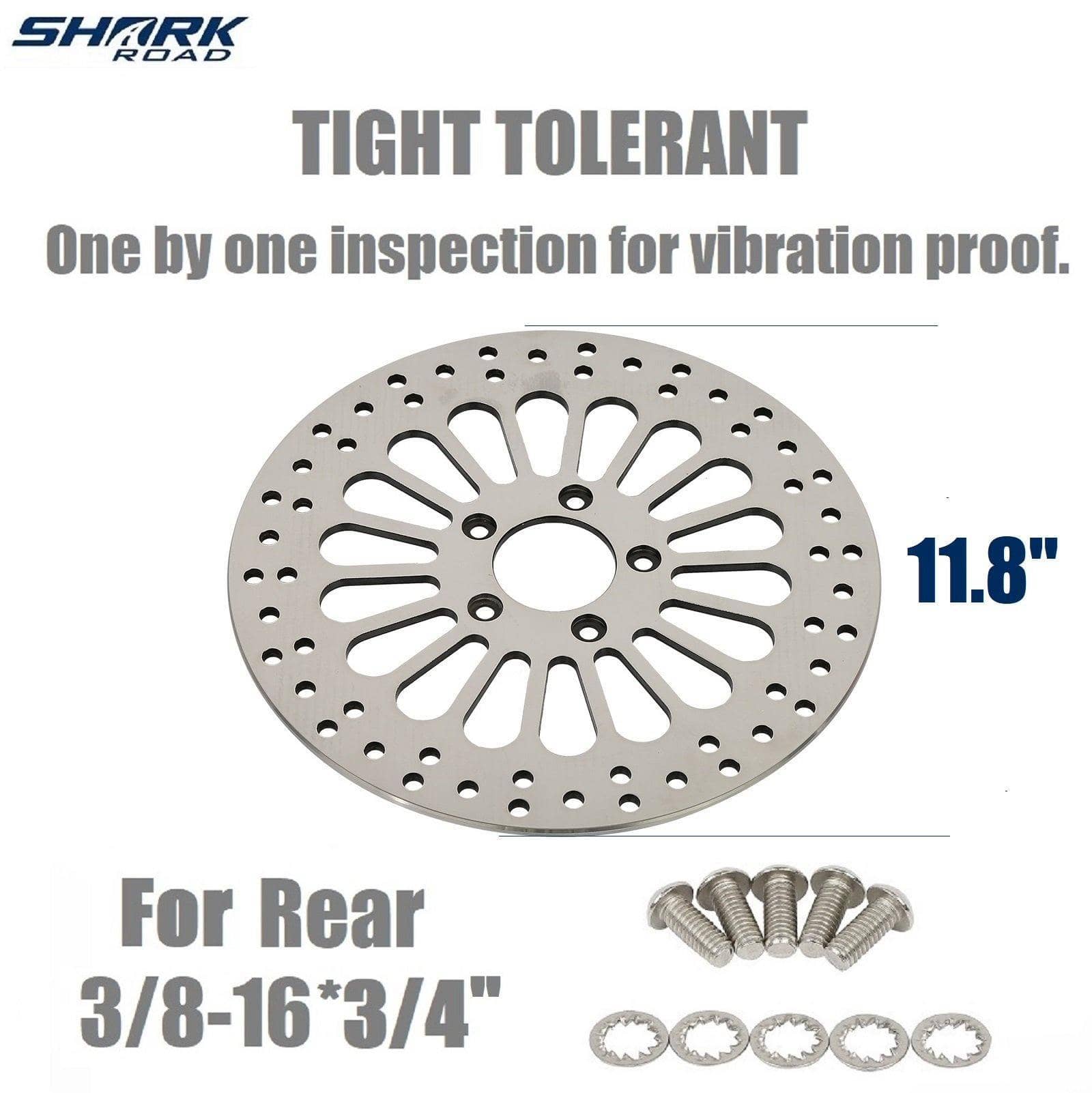 11.8'' Brake Rotor, 1 Piece Rear Rotor for Harley Davidson Touring 2008-2013 Models, No Rust No Vibration Awesome Performance 11.8'' Rear Brake Rotor for Harley HDRT-1102 - SHARKROAD 11.8'' Brake Rotor, 1 Piece Rear Rotor for Harley Davidson Touring 2008-2013 Models, No Rust No Vibration Awesome Performance 11.8'' Rear Brake Rotor for Harley HDRT-1102 - SHARKROAD