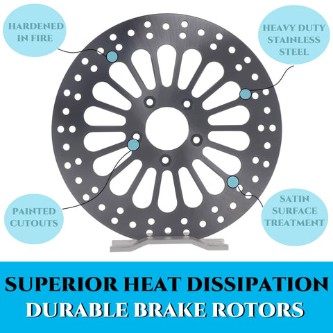 RETRO DEMAND 11.8 Front Rotor for Harley Dyna Rotor, Softail Rotor, Sportster Rotor Upgrade RETRO DEMAND 11.8 Front Rotor for Harley Dyna Rotor, Softail Rotor, Sportster Rotor Upgrade
