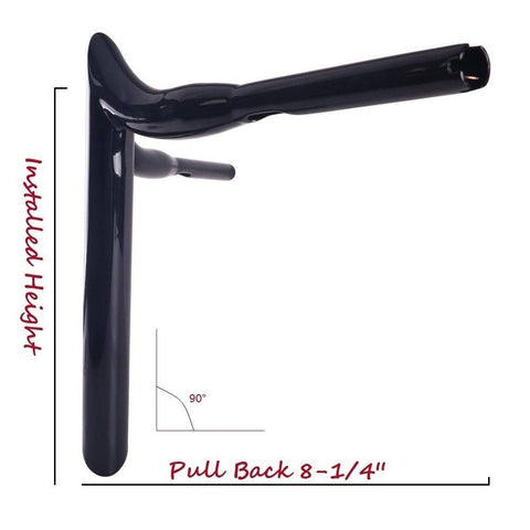 Massive 1 1/2 Inch Ape Hangers Handlebars, 16 Inch Black Handlebars for Harley Davidson Touring, Softail, Dyna, Sportster, Baggers, Dressers, EZ Mounting Wiring. - SHARKROAD Massive 1 1/2 Inch Ape Hangers Handlebars, 16 Inch Black Handlebars for Harley Davidson Touring, Softail, Dyna, Sportster, Baggers, Dressers, EZ Mounting Wiring. - SHARKROAD