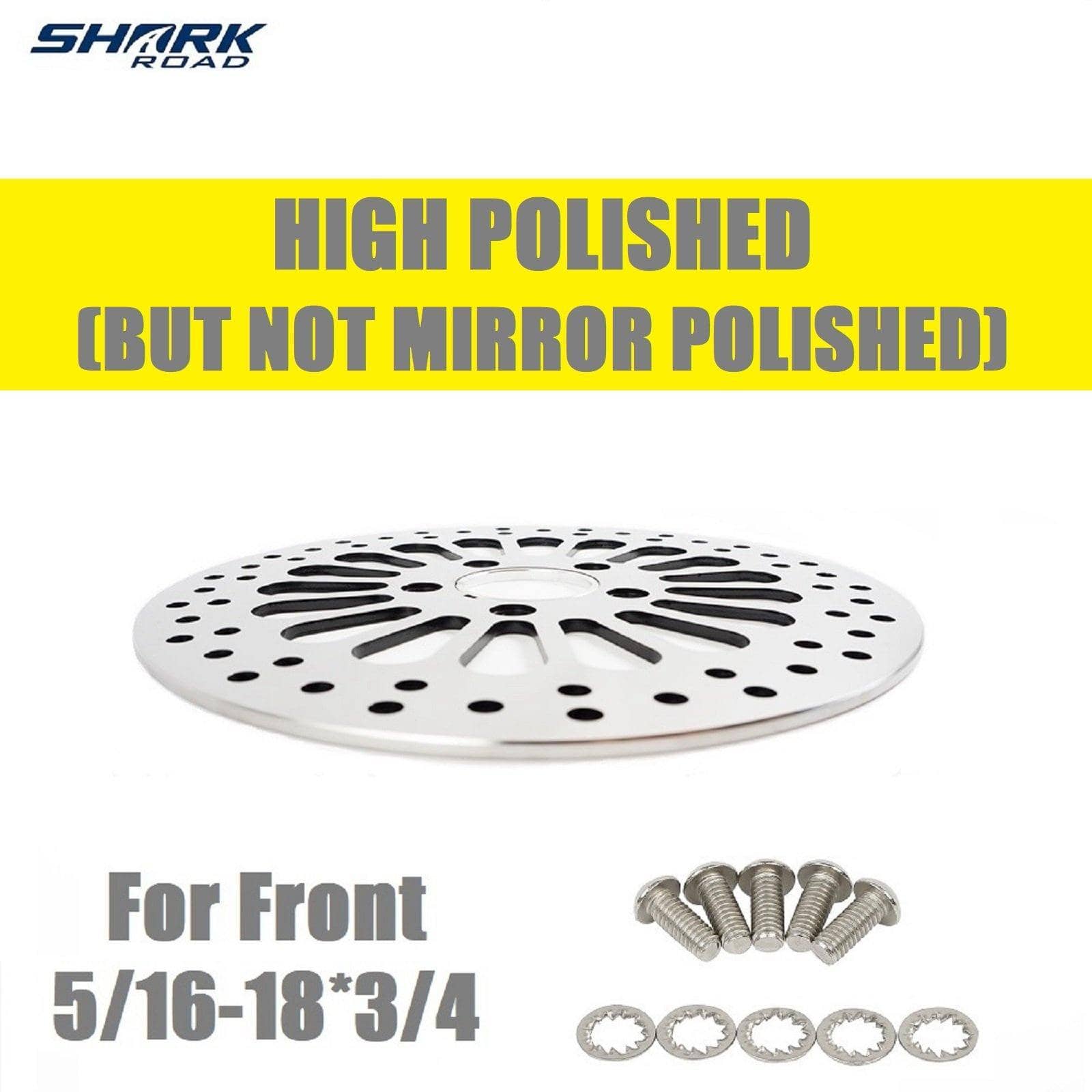 1 Piece Front Brake Rotor for Harley Davidson Touring Sportster Softail Dyna, Superior Heat Dissipation 11.5'' High-Polished Stainless Steel Brake part for harley davidson Motorcycle Models HDRT-1001 - SHARKROAD 1 Piece Front Brake Rotor for Harley Davidson Touring Sportster Softail Dyna, Superior Heat Dissipation 11.5'' High-Polished Stainless Steel Brake part for harley davidson Motorcycle Models HDRT-1001 - SHARKROAD