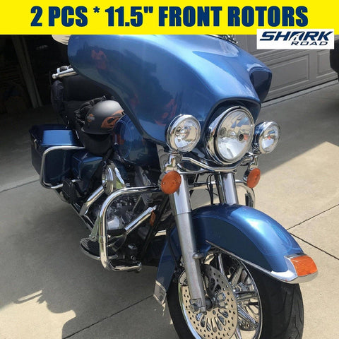 2 Pieces Front Rotors for Harley Davidson Brake System, Two-11.5'' Front Rotor for Harley Touring Sportster Softail Dyna Front Wheel, Vibration Proof Hardened Stainless Steel Brake Rotors HDRT-1003 - SHARKROAD 2 Pieces Front Rotors for Harley Davidson Brake System, Two-11.5'' Front Rotor for Harley Touring Sportster Softail Dyna Front Wheel, Vibration Proof Hardened Stainless Steel Brake Rotors HDRT-1003 - SHARKROAD