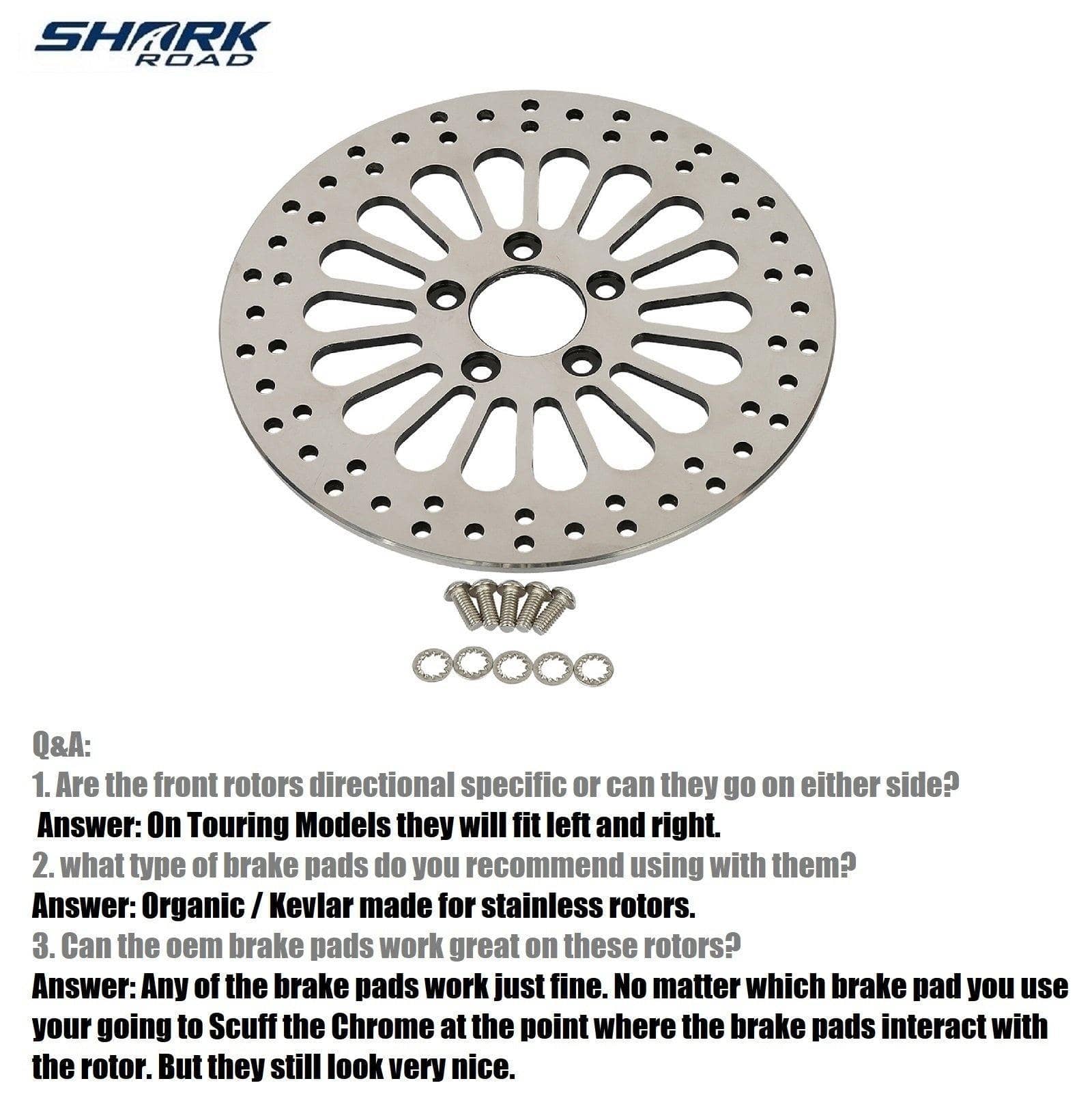 11.8'' Brake Rotor, 1 Piece Rear Rotor for Harley Davidson Touring 2008-2013 Models, No Rust No Vibration Awesome Performance 11.8'' Rear Brake Rotor for Harley HDRT-1102 - SHARKROAD 11.8'' Brake Rotor, 1 Piece Rear Rotor for Harley Davidson Touring 2008-2013 Models, No Rust No Vibration Awesome Performance 11.8'' Rear Brake Rotor for Harley HDRT-1102 - SHARKROAD