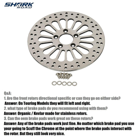 11.8'' Brake Rotor, 1 Piece Rear Rotor for Harley Davidson Touring 2008-2013 Models, No Rust No Vibration Awesome Performance 11.8'' Rear Brake Rotor for Harley HDRT-1102 - SHARKROAD 11.8'' Brake Rotor, 1 Piece Rear Rotor for Harley Davidson Touring 2008-2013 Models, No Rust No Vibration Awesome Performance 11.8'' Rear Brake Rotor for Harley HDRT-1102 - SHARKROAD