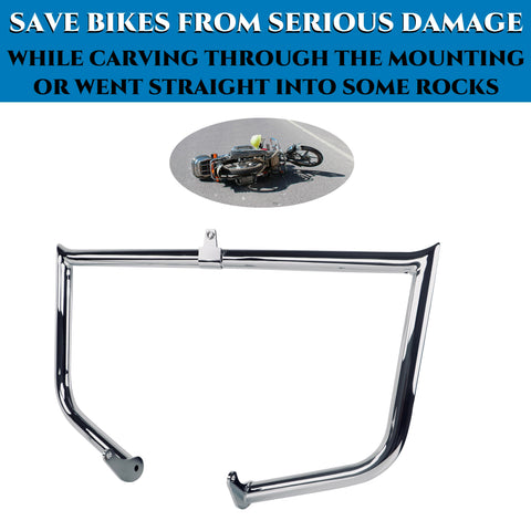 RETRO DEMAND 1.5-INCH Solid Crash Bars for Harley Davidson 1995-up Touring Crash Bar Update RETRO DEMAND 1.5-INCH Solid Crash Bars for Harley Davidson 1995-up Touring Crash Bar Update