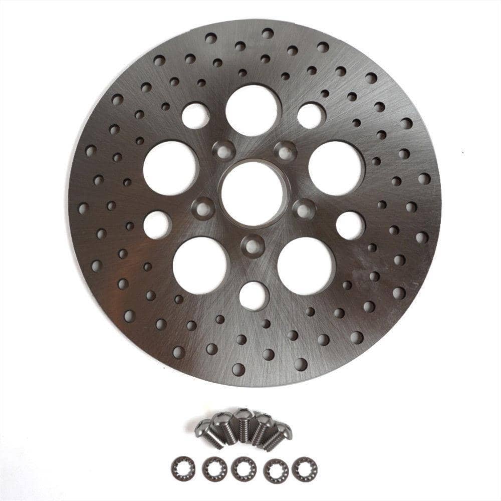 11.5" Rear Harley Brake Rotor Satin Polished SS Disc For Harley Touring Chopper HDRT-2002 - SHARKROAD 11.5" Rear Harley Brake Rotor Satin Polished SS Disc For Harley Touring Chopper HDRT-2002 - SHARKROAD