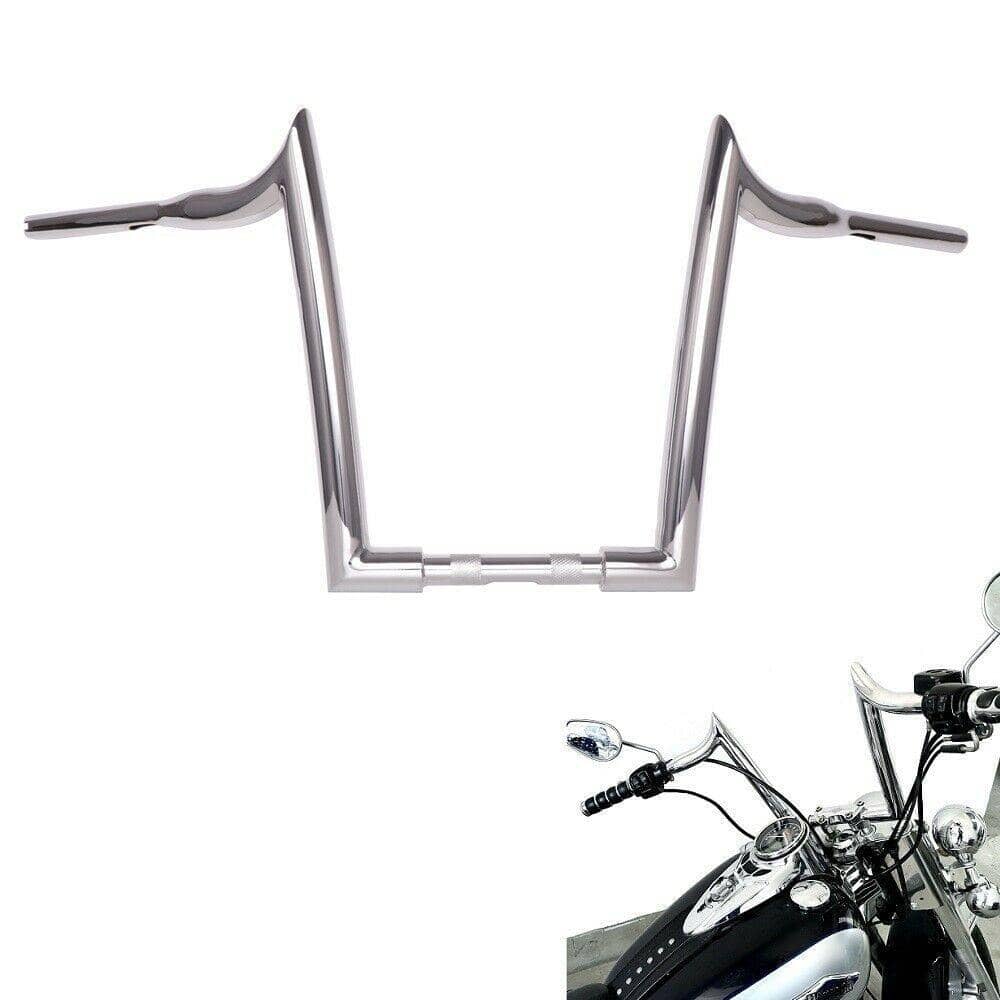 1-1/2" Chrome 14" Ape Hanger Handlebar for Harley Touring Softail Dyna Sportster - SHARKROAD 1-1/2" Chrome 14" Ape Hanger Handlebar for Harley Touring Softail Dyna Sportster - SHARKROAD