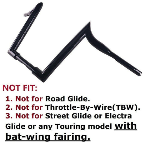 Massive 1 1/2 Inch Ape Hangers Handlebars, 14 Inch Black Handlebars for Harley Davidson Touring, Softail, Dyna, Sportster, Baggers, Dressers, EZ Mounting Wiring. - SHARKROAD Massive 1 1/2 Inch Ape Hangers Handlebars, 14 Inch Black Handlebars for Harley Davidson Touring, Softail, Dyna, Sportster, Baggers, Dressers, EZ Mounting Wiring. - SHARKROAD