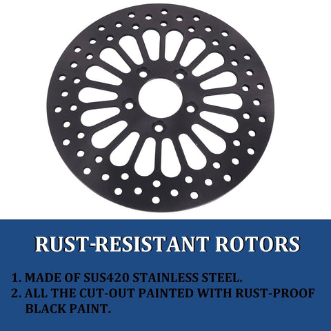 REVOROAR 1 Piece 11.5'' Rear Rotor for Harley Davidson, Gray Satin-Not Polished REVOROAR 1 Piece 11.5'' Rear Rotor for Harley Davidson, Gray Satin-Not Polished