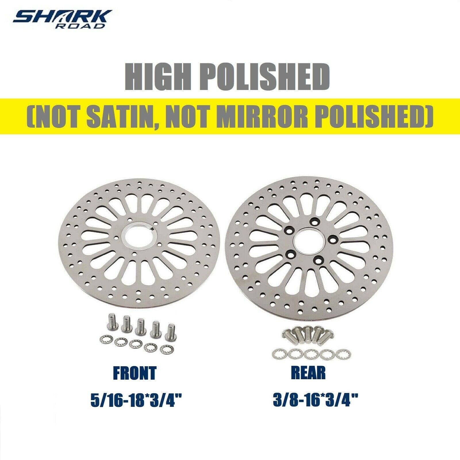 11.5" Brake Rotors 2pcs Front & 1pcs Rear Super Spoke SS For Harley Touring Dyna - SHARKROAD 11.5" Brake Rotors 2pcs Front & 1pcs Rear Super Spoke SS For Harley Touring Dyna - SHARKROAD