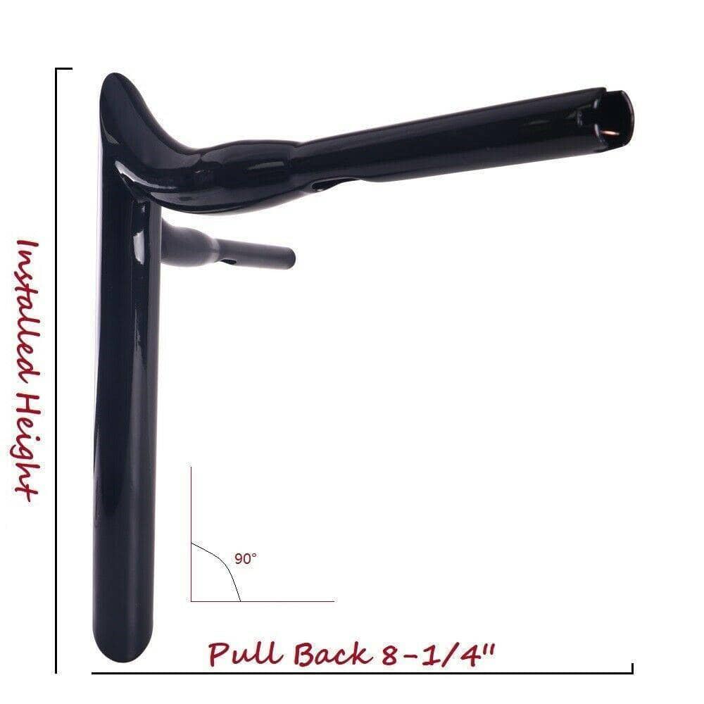 Massive 1 1/2 Inch Ape Hangers Handlebars, 14 Inch Black Handlebars for Harley Davidson Touring, Softail, Dyna, Sportster, Baggers, Dressers, EZ Mounting Wiring. - SHARKROAD Massive 1 1/2 Inch Ape Hangers Handlebars, 14 Inch Black Handlebars for Harley Davidson Touring, Softail, Dyna, Sportster, Baggers, Dressers, EZ Mounting Wiring. - SHARKROAD