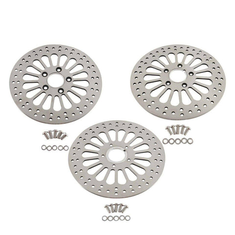 11.5" Brake Rotors 2pcs Front & 1pcs Rear Super Spoke SS For Harley Touring Dyna - SHARKROAD 11.5" Brake Rotors 2pcs Front & 1pcs Rear Super Spoke SS For Harley Touring Dyna - SHARKROAD
