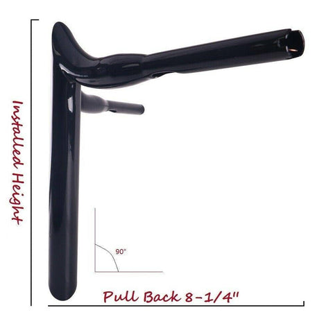 Massive 1 1/2 Inch Ape Hangers Handlebars, 12 Inch Black Handlebars for Harley Davidson Touring, Softail, Dyna, Sportster, Baggers, Dressers, EZ Mounting Wiring. - SHARKROAD Massive 1 1/2 Inch Ape Hangers Handlebars, 12 Inch Black Handlebars for Harley Davidson Touring, Softail, Dyna, Sportster, Baggers, Dressers, EZ Mounting Wiring. - SHARKROAD