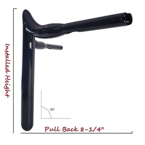 Massive 1 1/2 Inch Ape Hangers Handlebars, 18 Inch Black Handlebars for Harley Davidson Touring, Softail, Dyna, Sportster, Baggers, Dressers, EZ Mounting Wiring. - SHARKROAD Massive 1 1/2 Inch Ape Hangers Handlebars, 18 Inch Black Handlebars for Harley Davidson Touring, Softail, Dyna, Sportster, Baggers, Dressers, EZ Mounting Wiring. - SHARKROAD