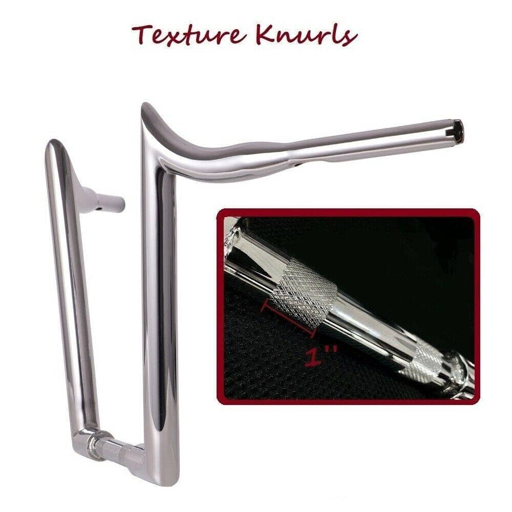 1-1/2" Chrome 14" Ape Hanger Handlebar for Harley Touring Softail Dyna Sportster - SHARKROAD 1-1/2" Chrome 14" Ape Hanger Handlebar for Harley Touring Softail Dyna Sportster - SHARKROAD