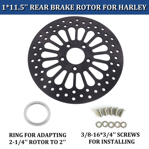 REVOROAR 1 Piece 11.5'' Rear Rotor for Harley Davidson, Gray Satin-Not Polished REVOROAR 1 Piece 11.5'' Rear Rotor for Harley Davidson, Gray Satin-Not Polished