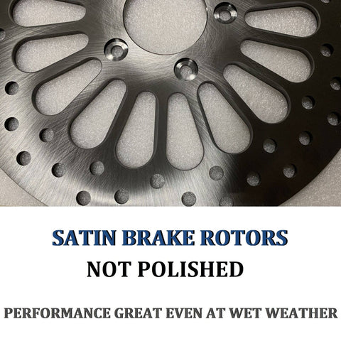 REVOROAR 1 Piece 11.5'' Front Rotor for Harley Davidson, Gray Satin-Not Polished REVOROAR 1 Piece 11.5'' Front Rotor for Harley Davidson, Gray Satin-Not Polished