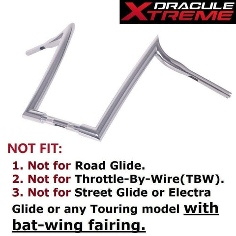 1-1/2" Chrome 16" Ape Hanger Handlebar for Harley Touring Softail Dyna Sportster - SHARKROAD 1-1/2" Chrome 16" Ape Hanger Handlebar for Harley Touring Softail Dyna Sportster - SHARKROAD