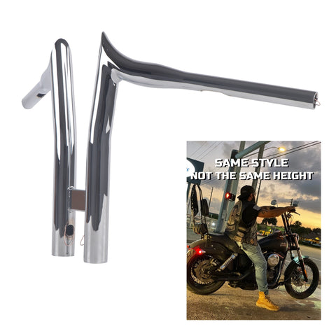 FATFLEX 1.5 Inch Strong & Solid T HandleBars for Harley Davidson Touring, Softail, Dyna