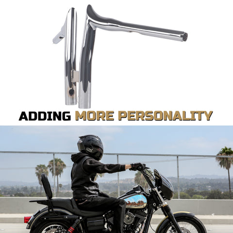 FATFLEX 1.5 Inch Strong & Solid T HandleBars for Harley Davidson Touring, Softail, Dyna