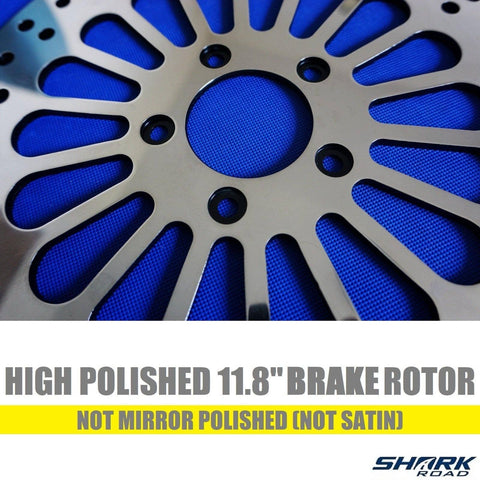 11.8'' Brake Rotor, 1 Piece Rear Rotor for Harley Davidson Touring 2008-2013 Models, No Rust No Vibration Awesome Performance 11.8'' Rear Brake Rotor for Harley HDRT-1102 - SHARKROAD