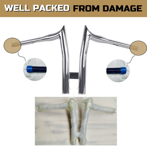 FATFLEX 1.5 Inch Strong & Solid T HandleBars for Harley Davidson Touring, Softail, Dyna