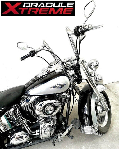 1-1/2" Chrome 16" Ape Hanger Handlebar for Harley Touring Softail Dyna Sportster - SHARKROAD